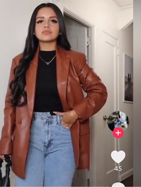 Zara Jackets & Blazers - Zara Faux leather Oversized blazer